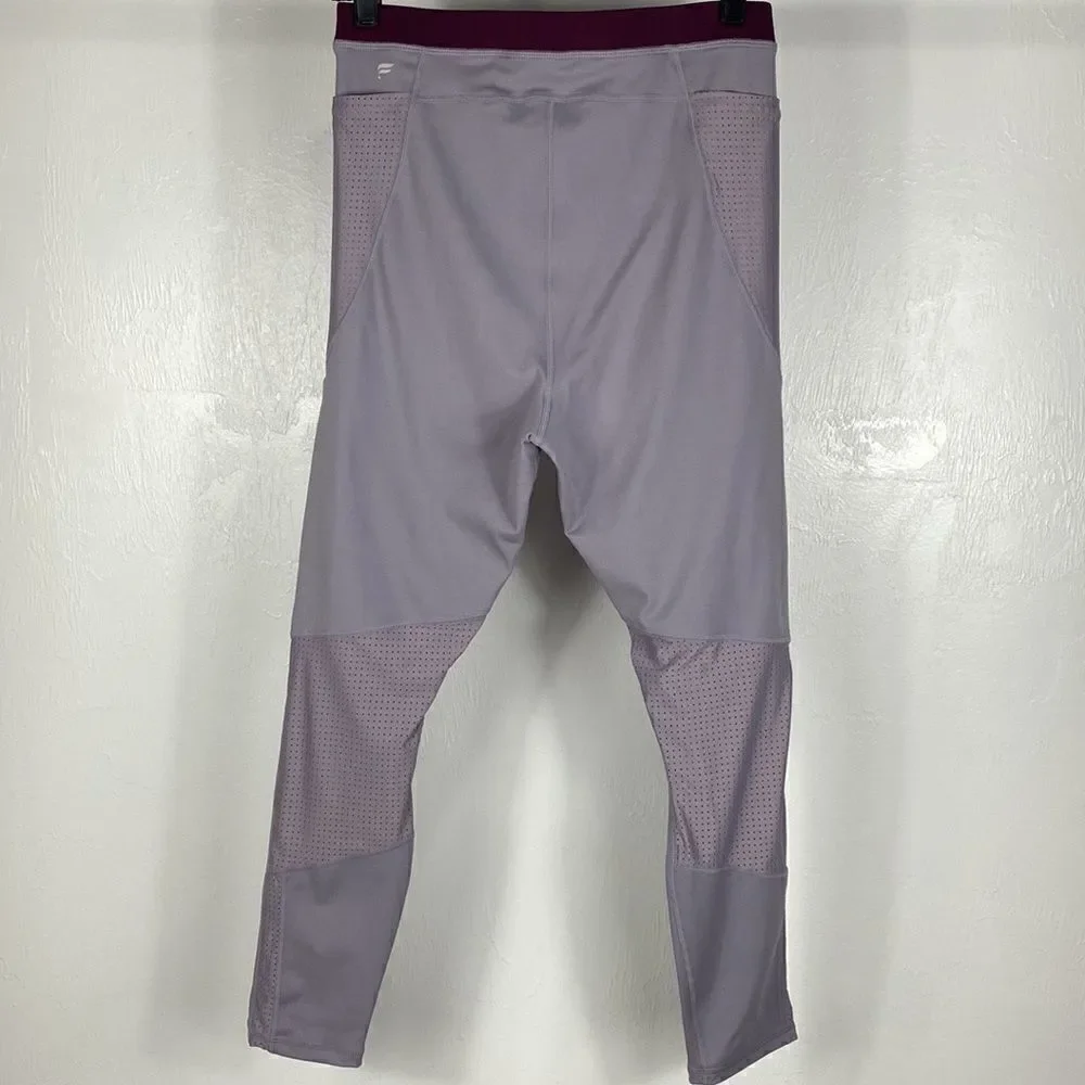 Spin Motion 365 made by Fabletics gray violet 7/8 leggings size L